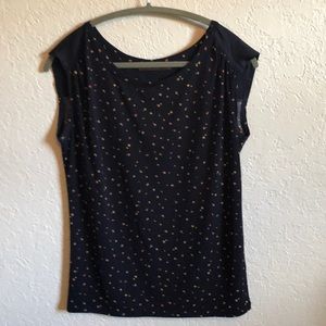 The Limited navy sleeveless shell.